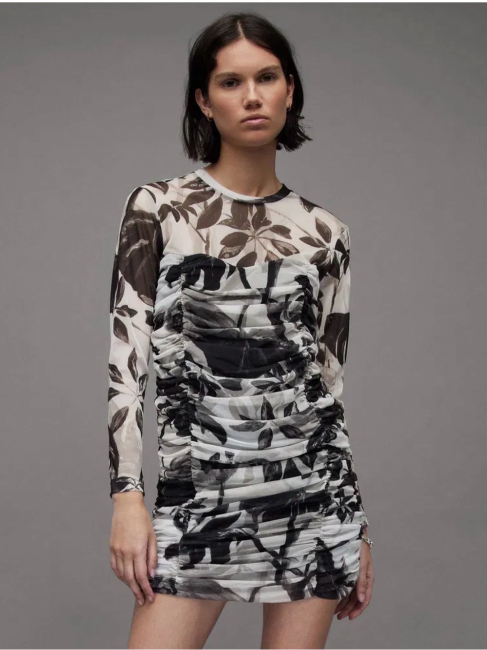 ALLSAINTS Giorgia Jackie Floral Mesh Dress Size 8